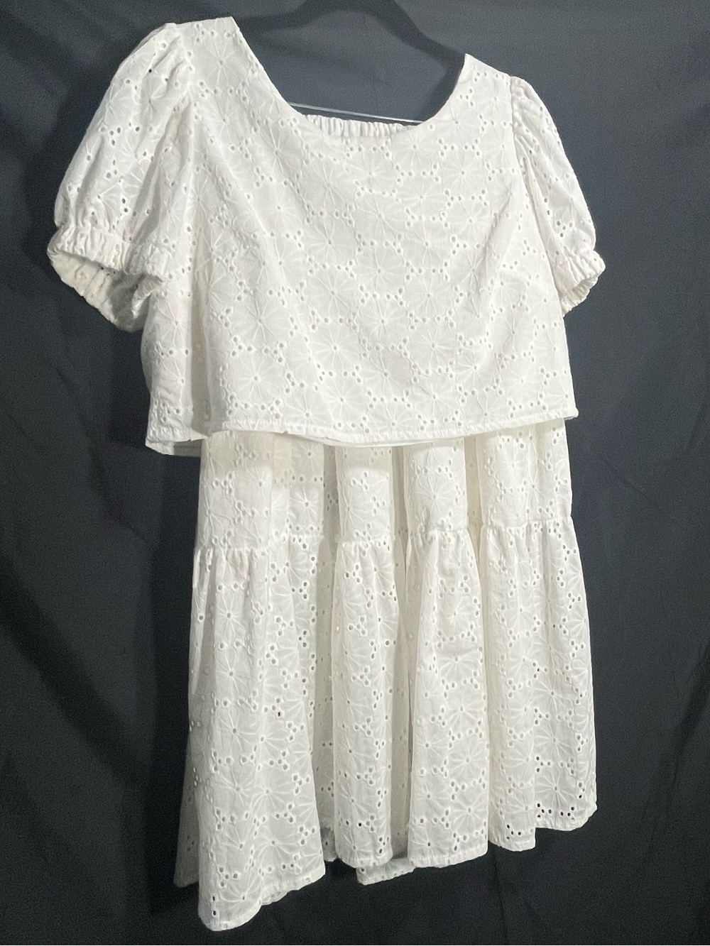Two piece broidery anglaise